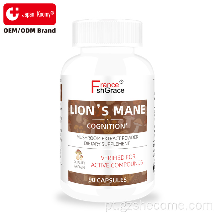 Shecome Lions Mane Capsules Suporte ao foco cognitivo